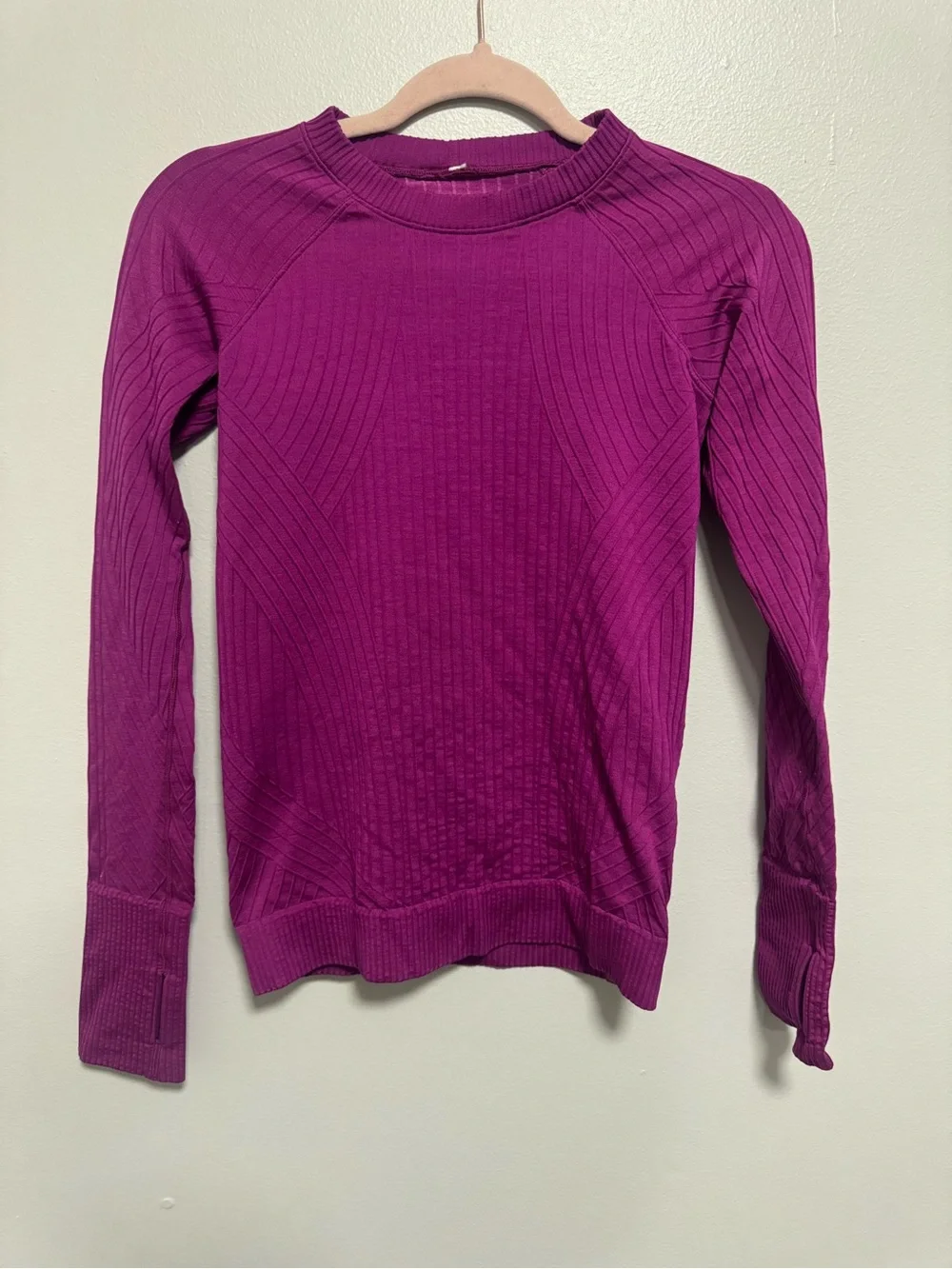 Lululemon Rest Less Pullover Long Sleeve Deep Fuchsia